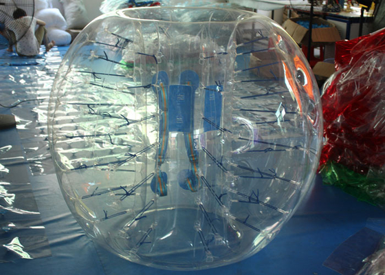 Porcellana Calcio gonfiabile della bolla di colore trasparente, calcio della palla della bolla dell'essere umano di 0.8mm fornitore