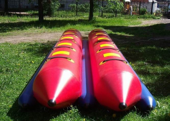 Porcellana Barca di banana gonfiabile del pesce volante del parco gonfiabile stupefacente dell'acqua con due tubi 16 sedili fornitore