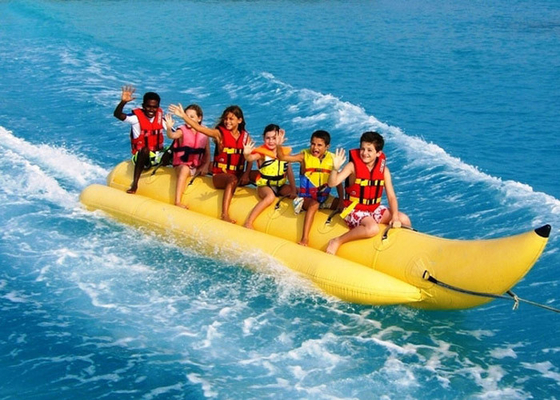 Porcellana Pesce gonfiabile della mosca della barca di banana di fila di Singal dei giocattoli dello stagno di divertimento per i giochi praticanti il surfing fornitore