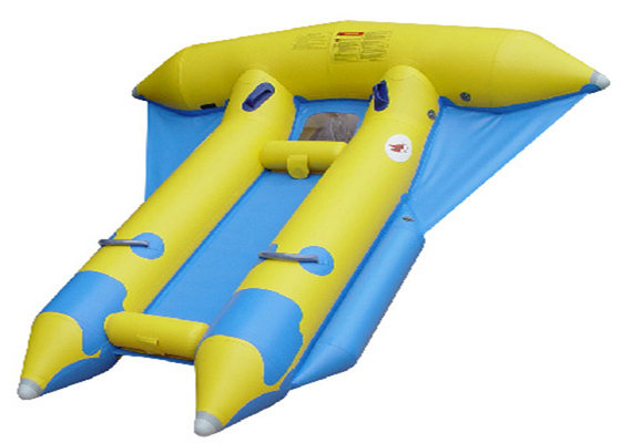 Porcellana Barca di banana gonfiabile di stupore dell'acqua di pesce volante del PVC di 0.9mm con 2 Seaters fornitore