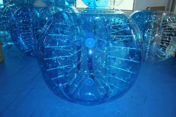 Porcellana Pallone da calcio umano gonfiabile della bolla dell'attrezzatura blu di calcio fornitore