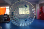 Palla gonfiabile del PVC Zorb della maniglia blu trasparente, palla gigante del criceto del diametro di 2m x di 3m fornitore